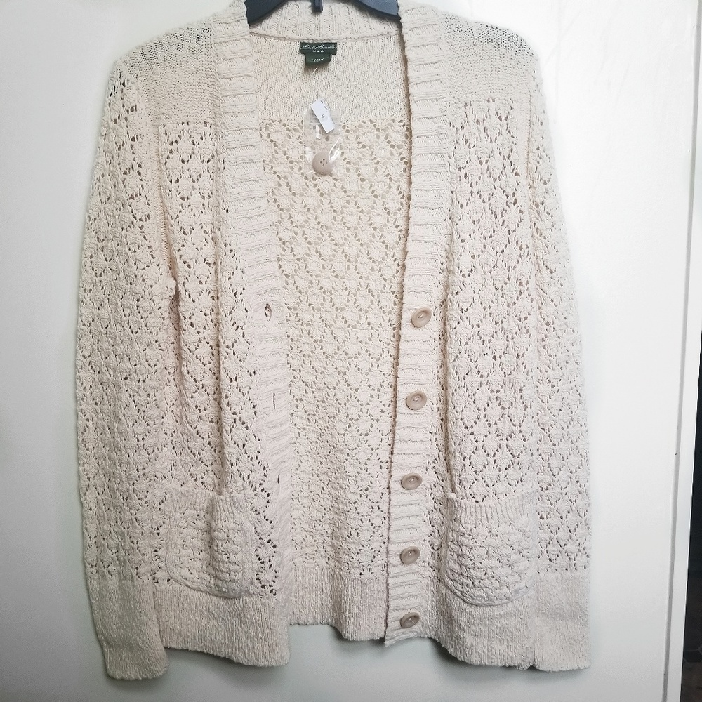 Cream Knit Women's Cardigan